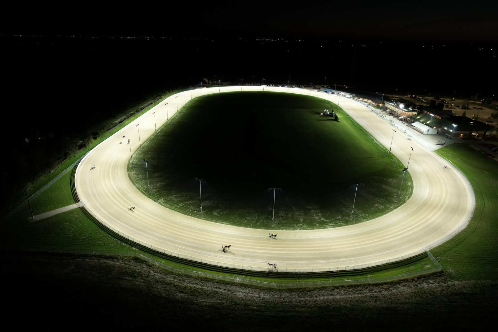 Grand River Raceway track lighting at night 5