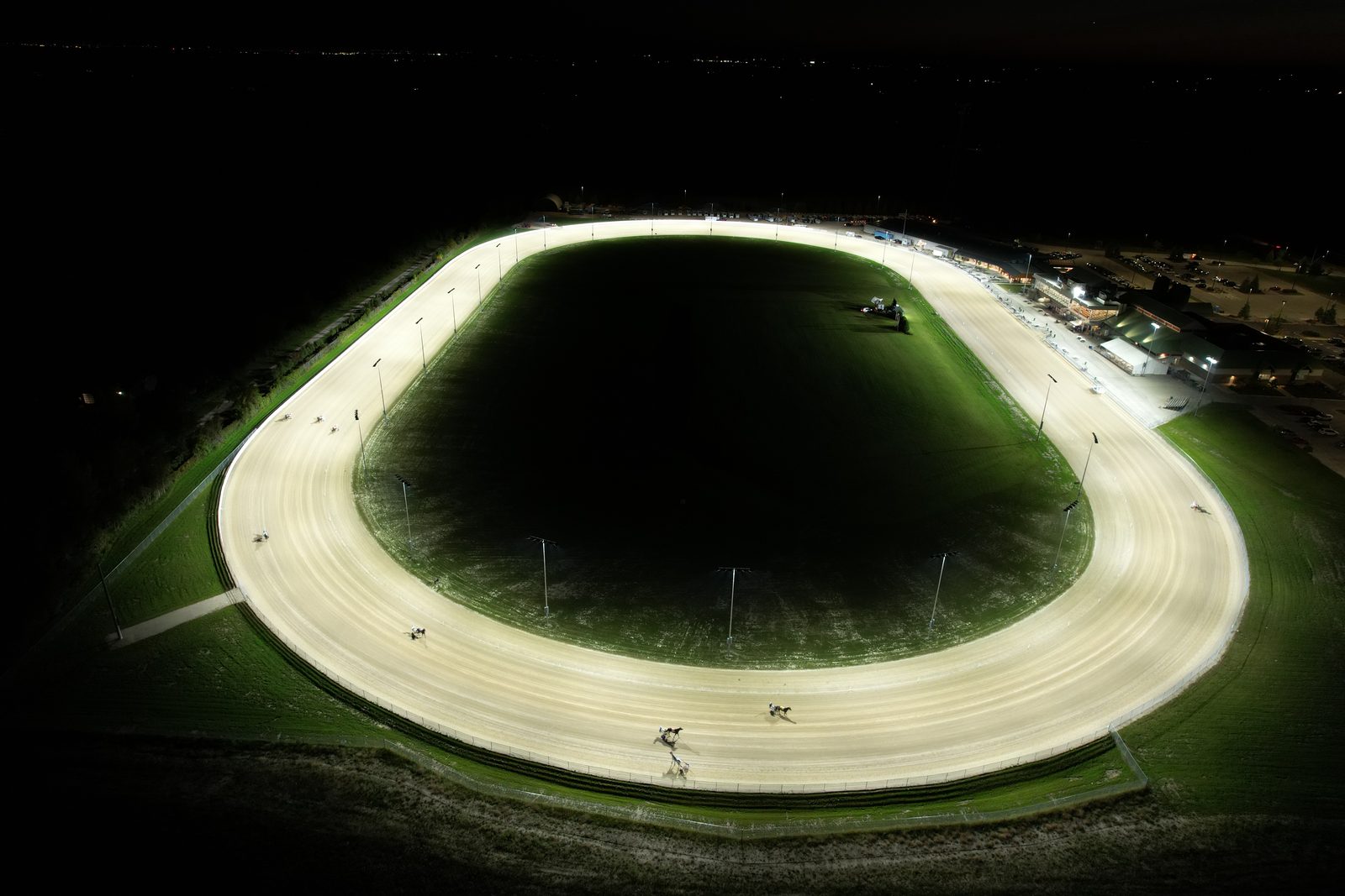 Grand River Raceway track lighting at night 6