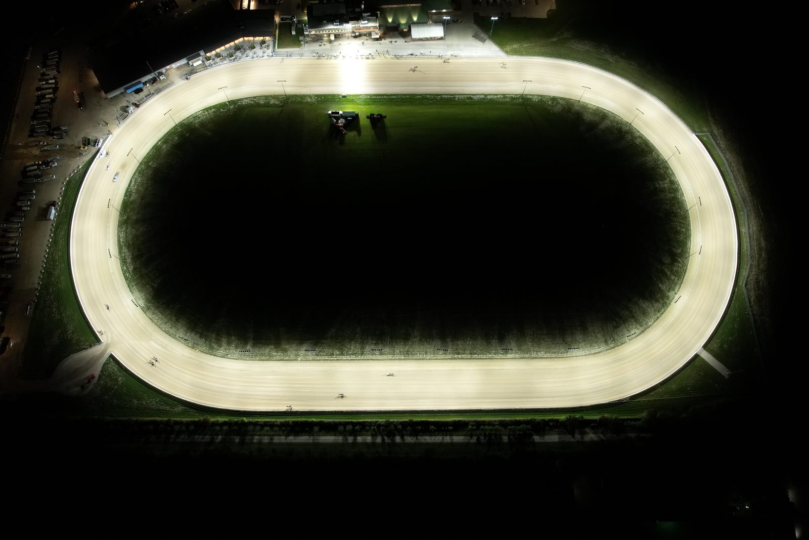 Grand River Raceway track lighting at night 15