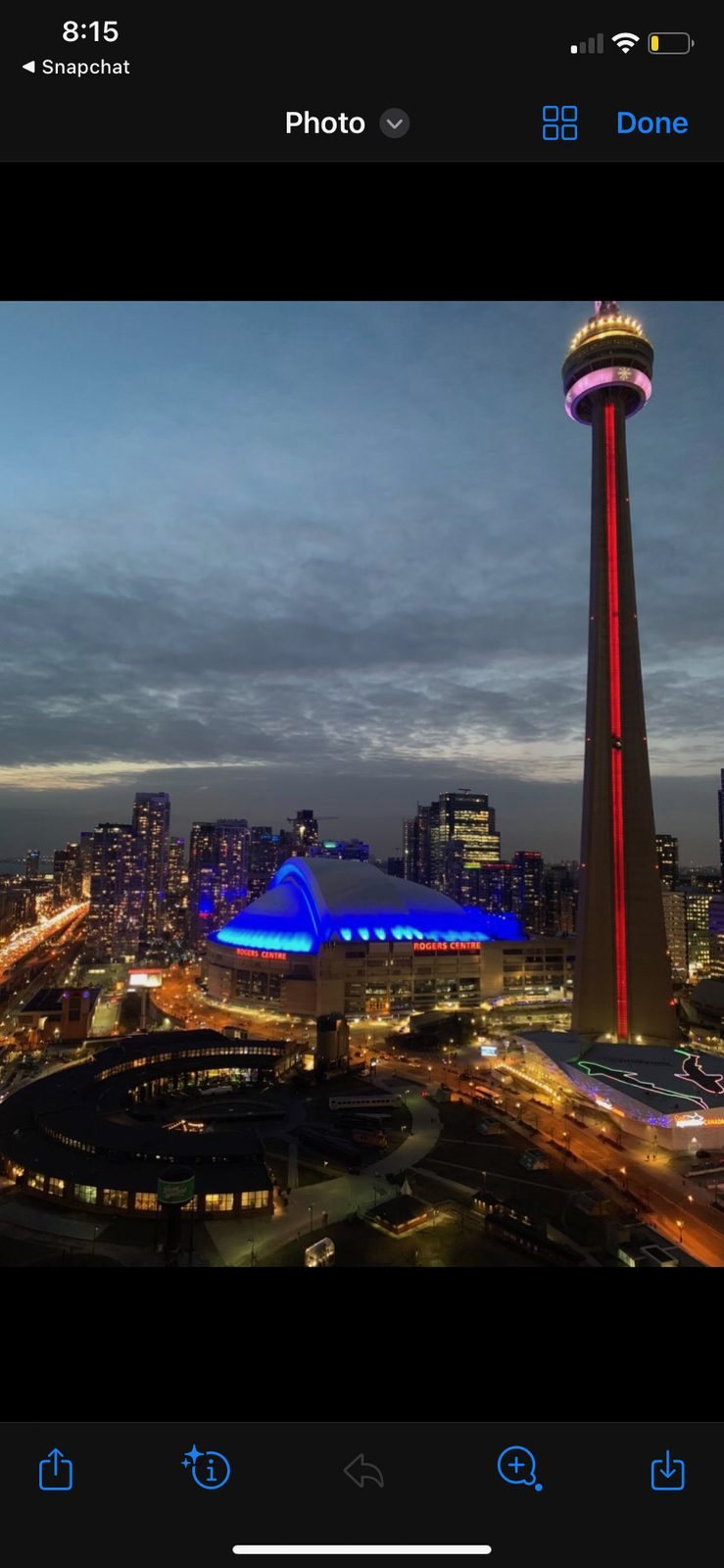Rogers Centre at dusk