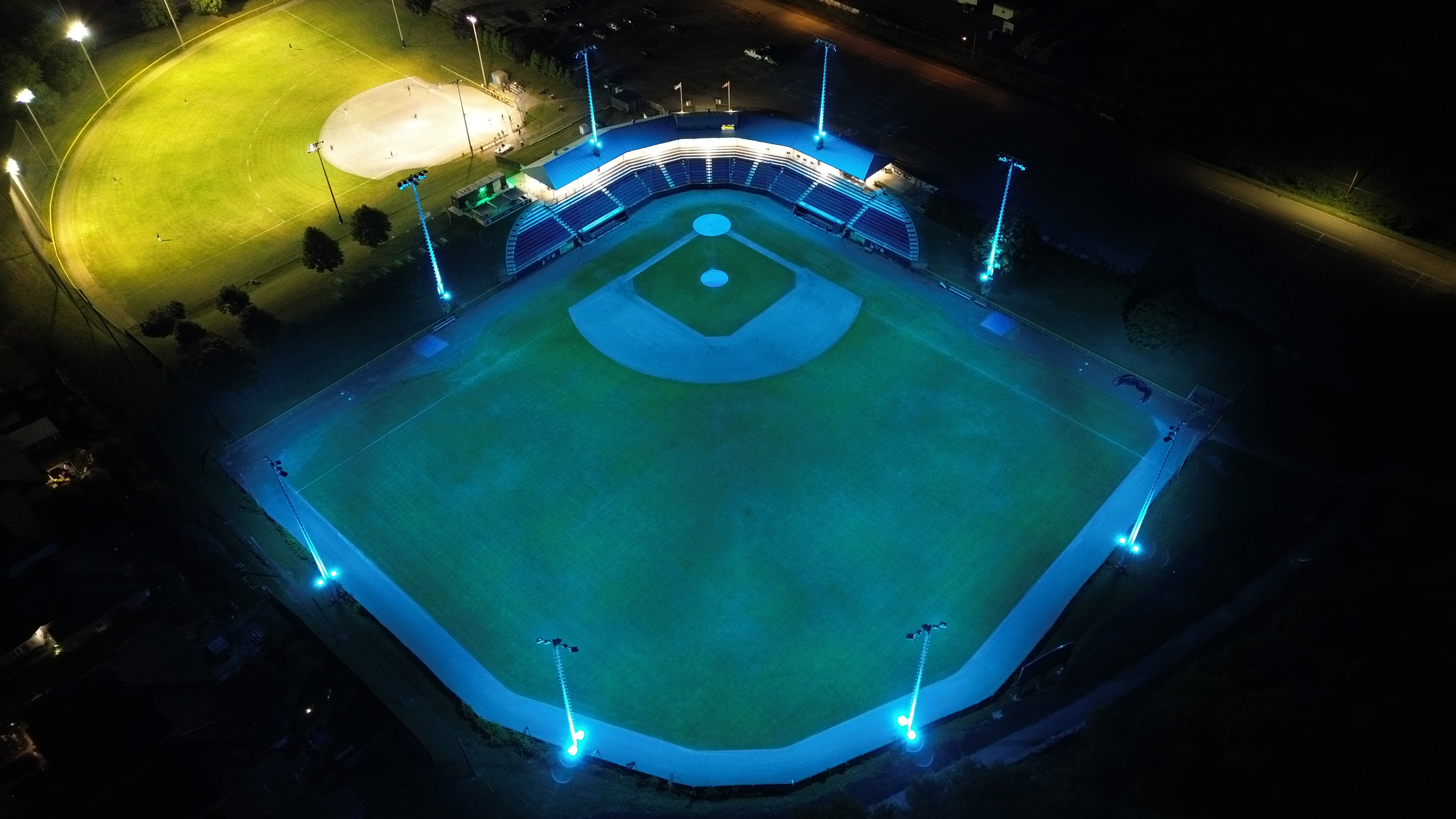 Stadium in full blue colour